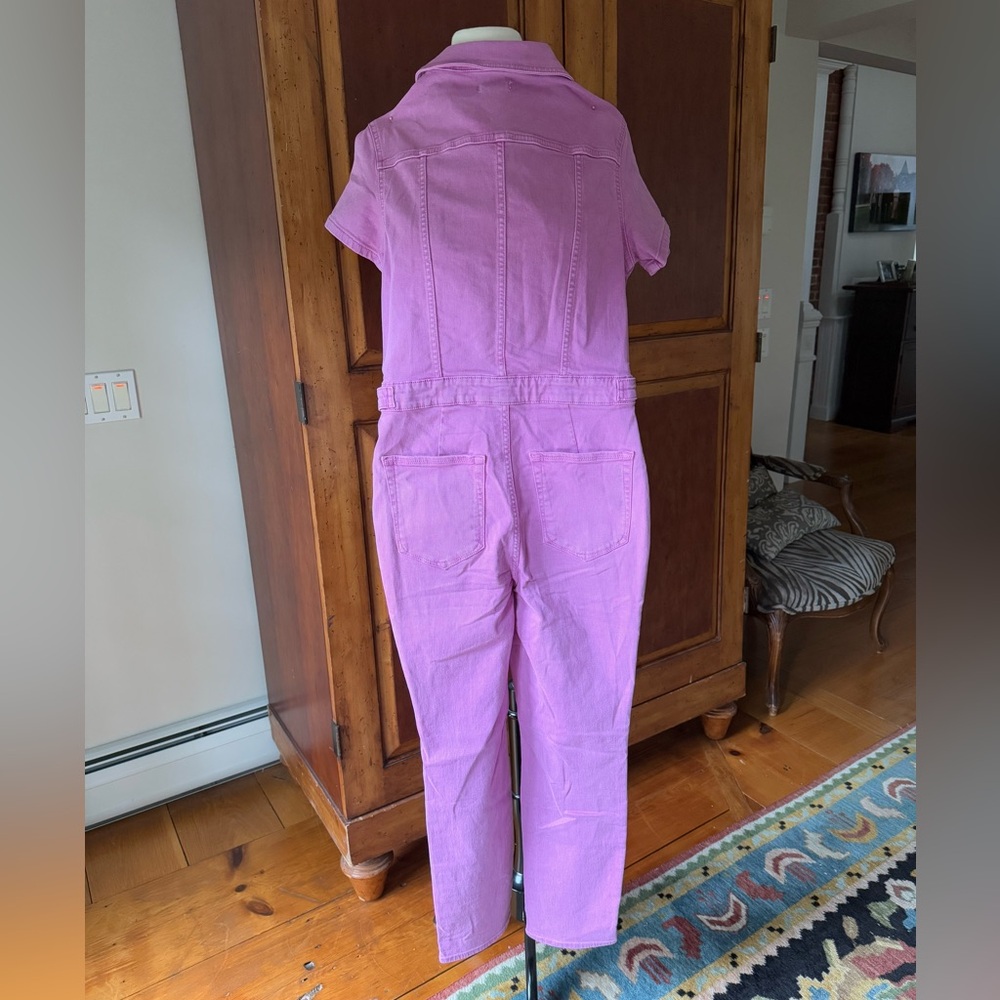 GOOD AMERICAN Fit For Success Jumpsuit Size Medium Mineral Lollipop - Picture 6 of 6